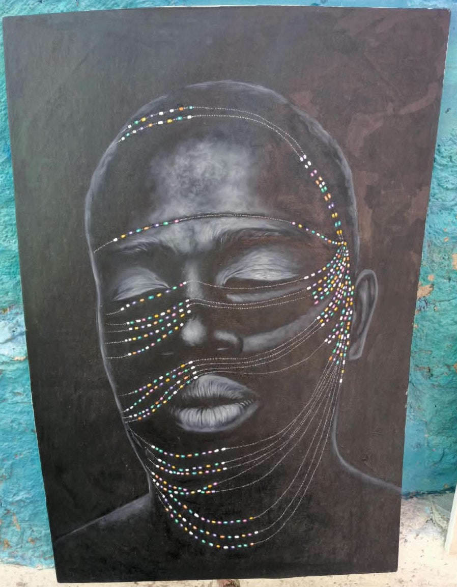 Meditating African Man